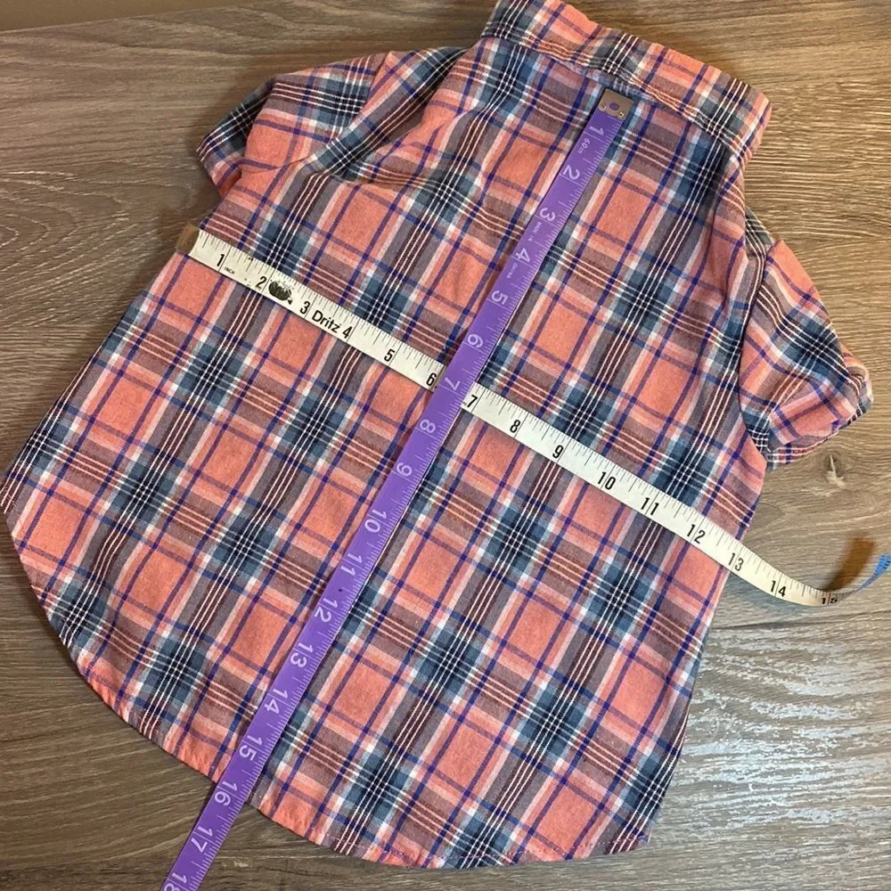 Plaid Button Down Summer Dog Shirt